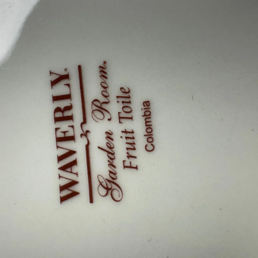 Vintage Waverly Red Floral Ceramic Bowl‎ Kitchenware Cereal Dish Garden Room